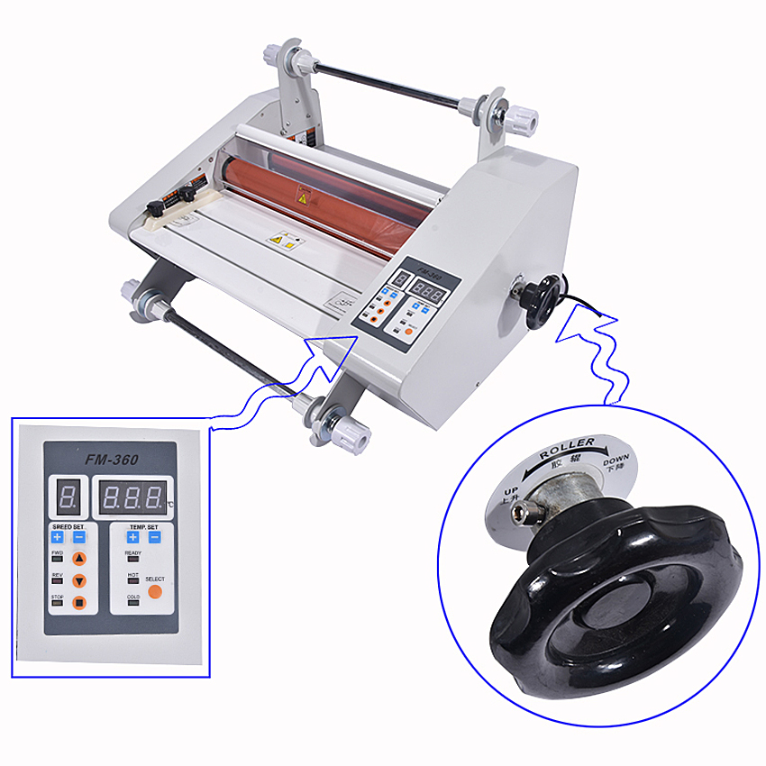FM-360 Desktop 340mm A3 Laminating Machine Hot&Cold Lamination Machine for Book Cover