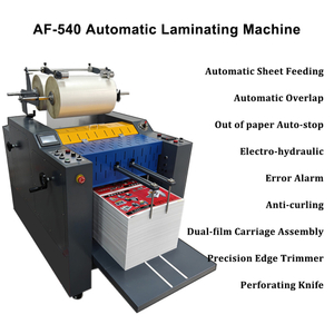 AF-540 PLC Intelligent Control System A2 A3 52cm 20inch Air Suction Automatic Roll Laminating Machine