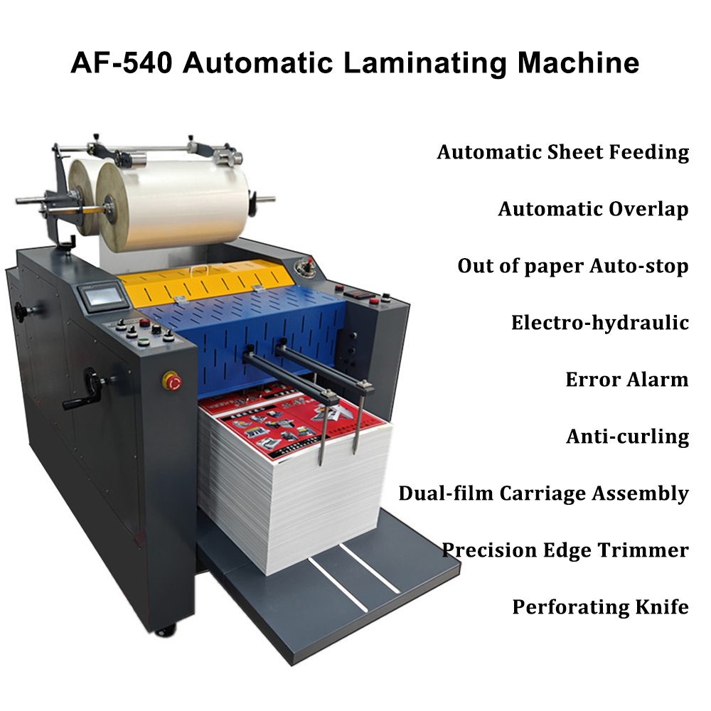 AF-540 PLC Intelligent Control System A2 A3 52cm 20inch Air Suction Automatic Roll Laminating Machine