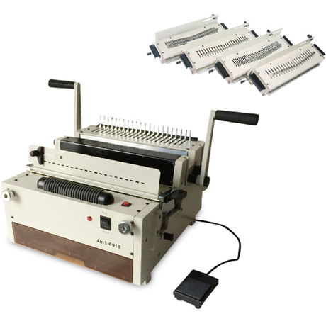 6918 Multifunction 4-in-1 Electric Book Punching & Binding Machine