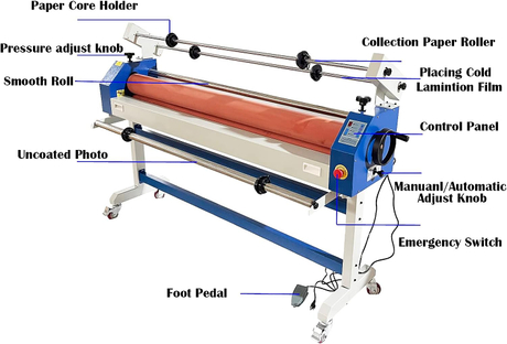 1600mm Cold Roll Laminator with Auto Liner Take-Up | EC-1600