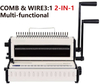 CW2016 2-in-1 Comb & Wire Binding Machine for F4, A4, B5, Letter & A5 Documents